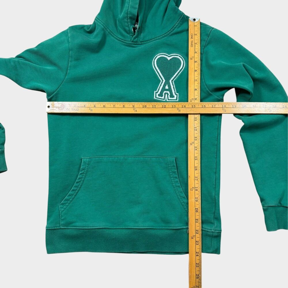 AMI Paris Alexandre Mattiussi Hoodie Green Ami de Coeur Logo XS Portugal - Picture 9 of 15